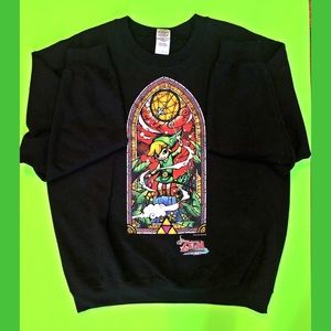 Legend of Zelda stained glass window sweater large